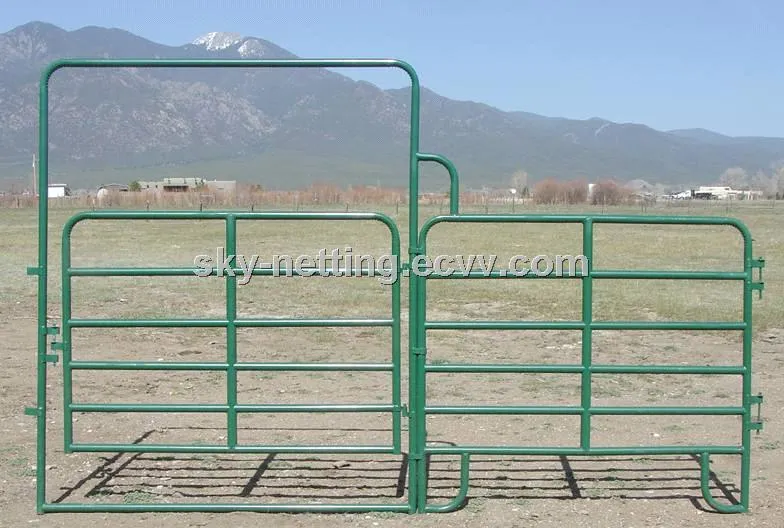 Used Steel PVC Coated Corral Cattle Fencing Hot Dip Surface ...