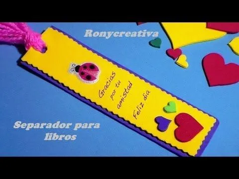 COMO HACER UN UTIL SEPARADOR DE LIBROS/ BOOK GIFT DIY - YouTube
