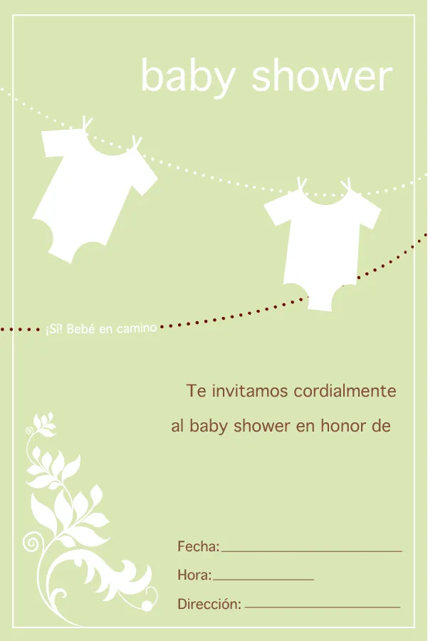 Utilísima: Tarjeta de invitación para baby shower (Plantilla ...