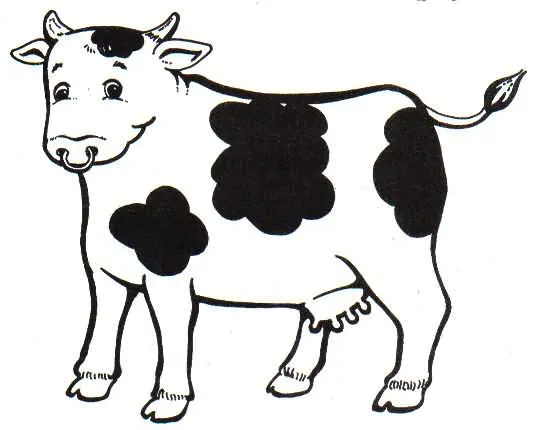 Vaca lechera para colorear