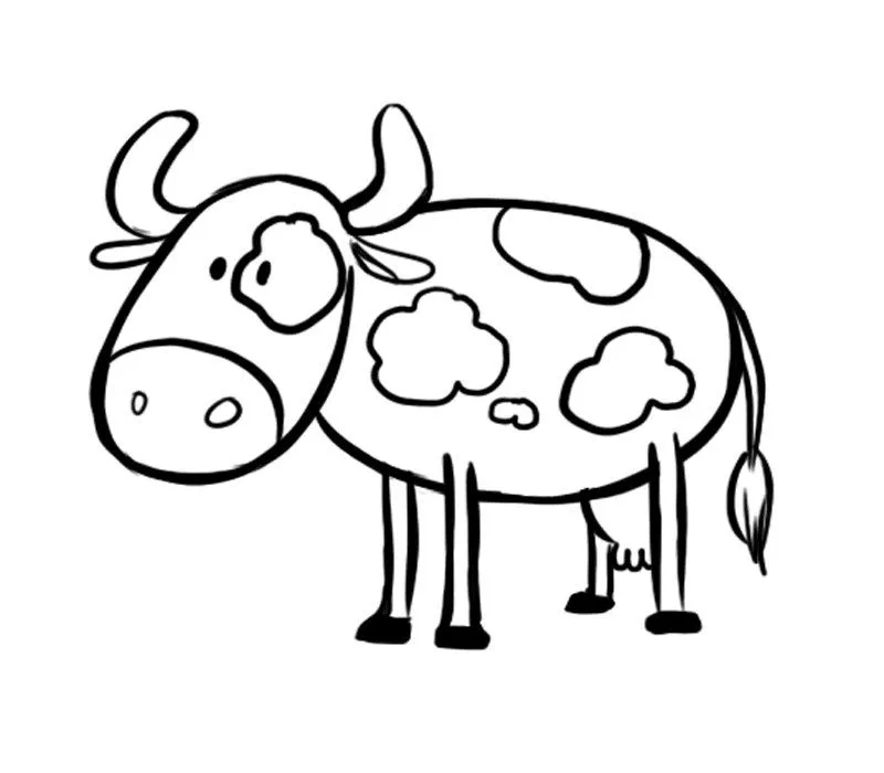 Vaca con manchas: Dibujos para colorear