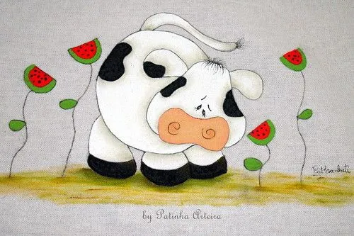 Vaca pintura country - Imagui