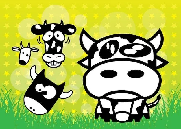 vacas caricaturas | Descargar Vectores gratis
