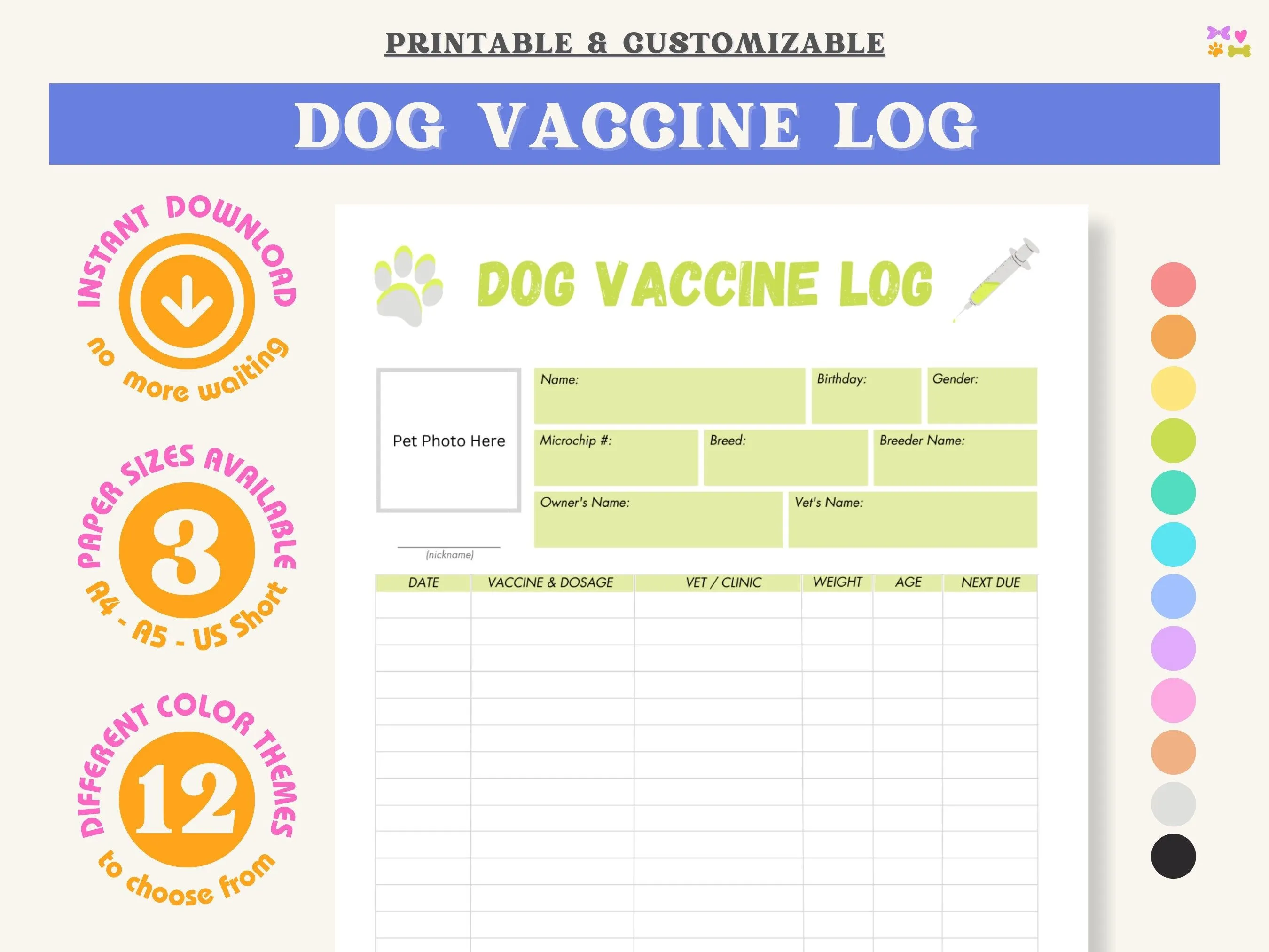 Vacunas para perros - Etsy México