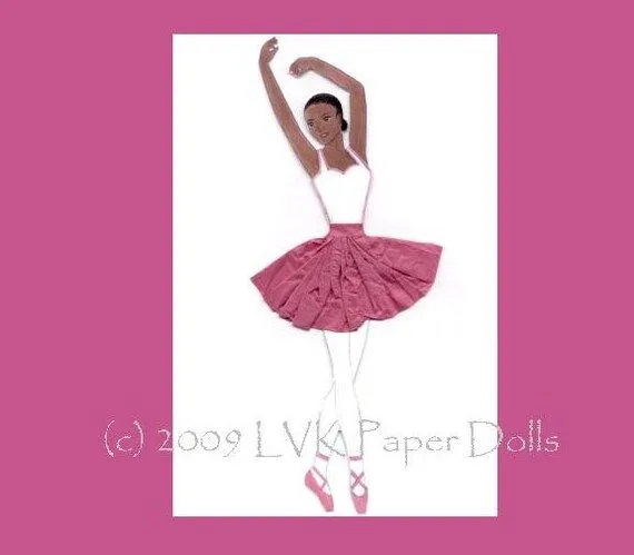 Valentina Ballerina Paper Doll by LVKPaperDolls on Etsy