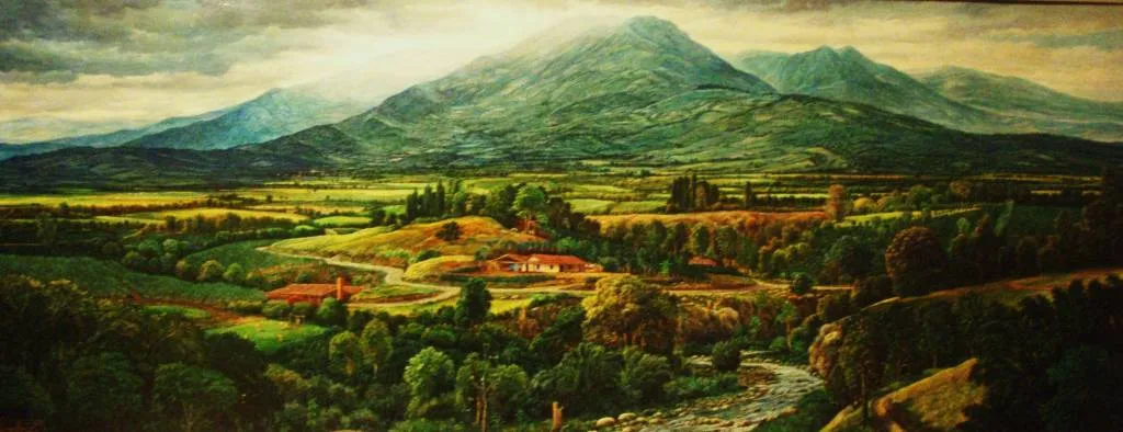 valle y montañas de escazu Omar Porras Marín - Artelista.com