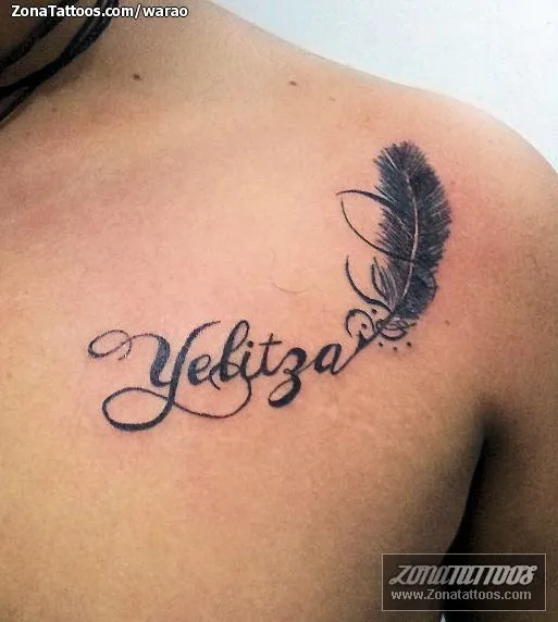 Tattoo de plumas con nombres - Imagui