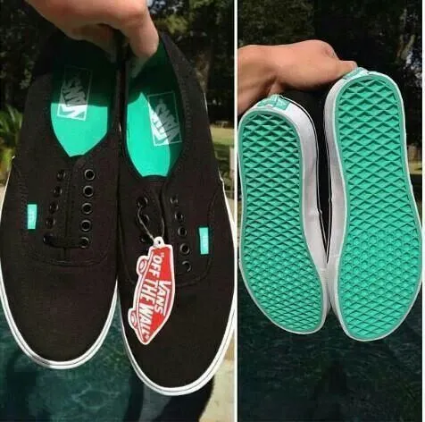 Vans negros con verde aqua | Zapatos :3 | Pinterest | Aqua and Vans