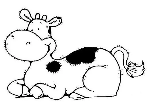 Dibujos infantiles de vacas para colorear - Imagui