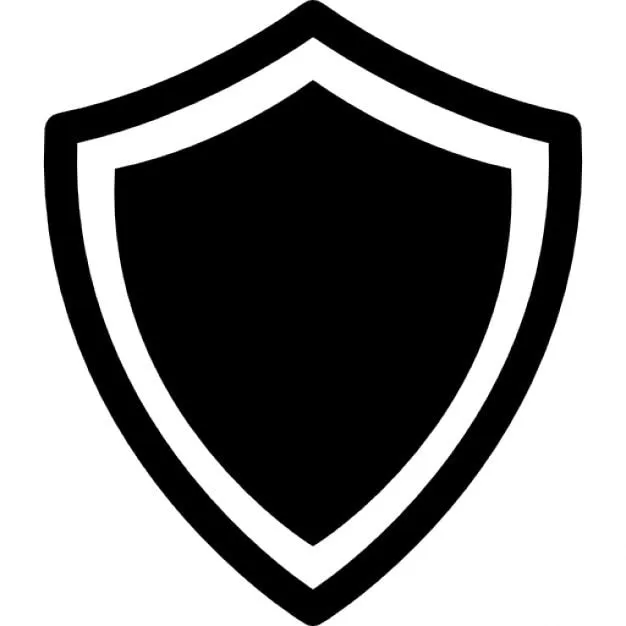 Variante escudo con bordes blancos y negros | Descargar Iconos gratis