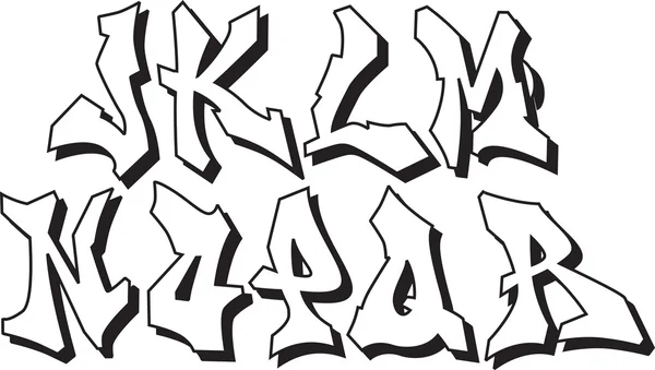 Vector parte de alfabeto graffiti 2 — Vetor de Stock © odes #28863819