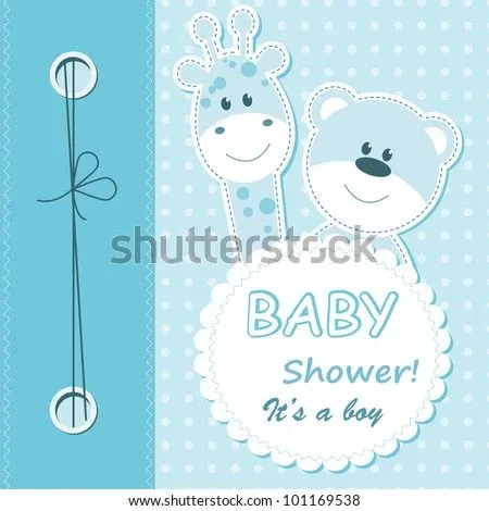 Vector Baby Boy Scrapbook Card With - 101169538 : Shutterstock