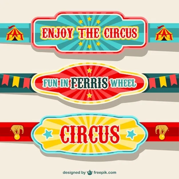 vector banners de circo | Descargar Vectores gratis