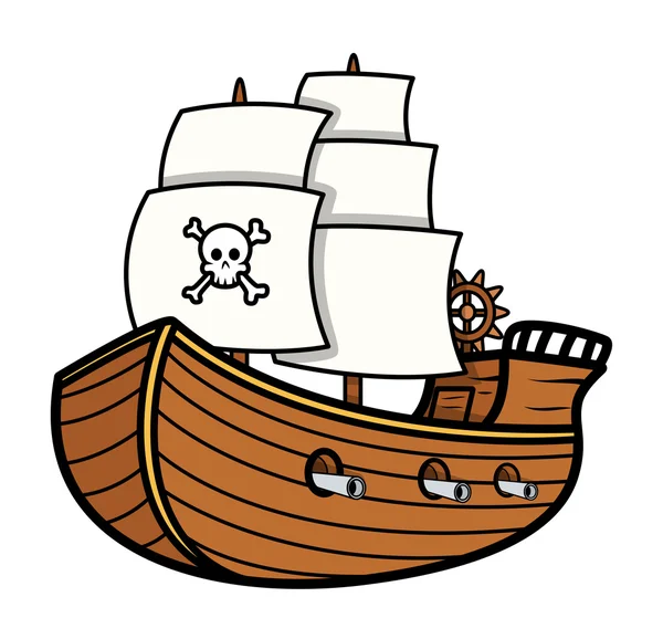 Vector de barco pirata — Vector stock © baavli #29801075