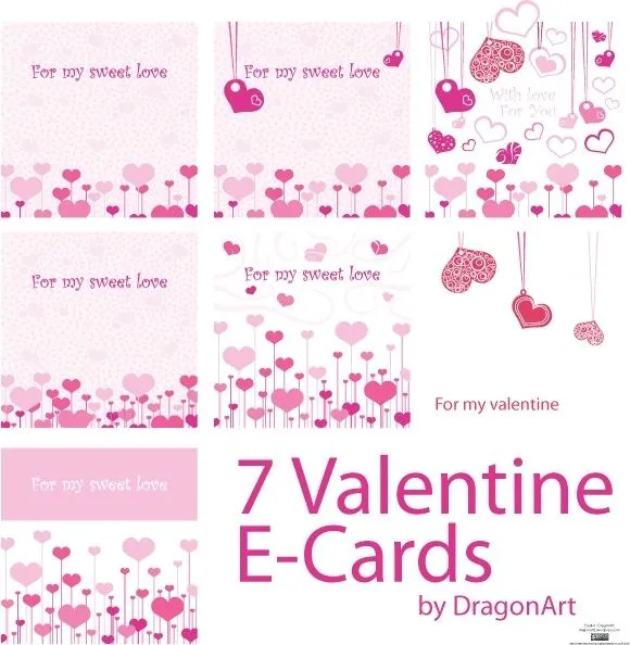 Para mi Amor Dulce San Valentín E-Cards vectorial Vector del ...