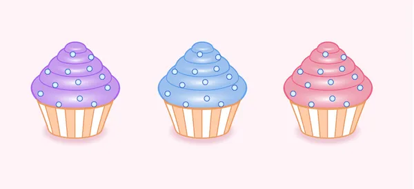 Vector de dibujos animados cupcakes — Vector stock © YasnaTenDP ...