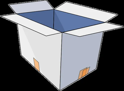 Vector de la imagen de vertical abierto caja de cartón | Vectores ...