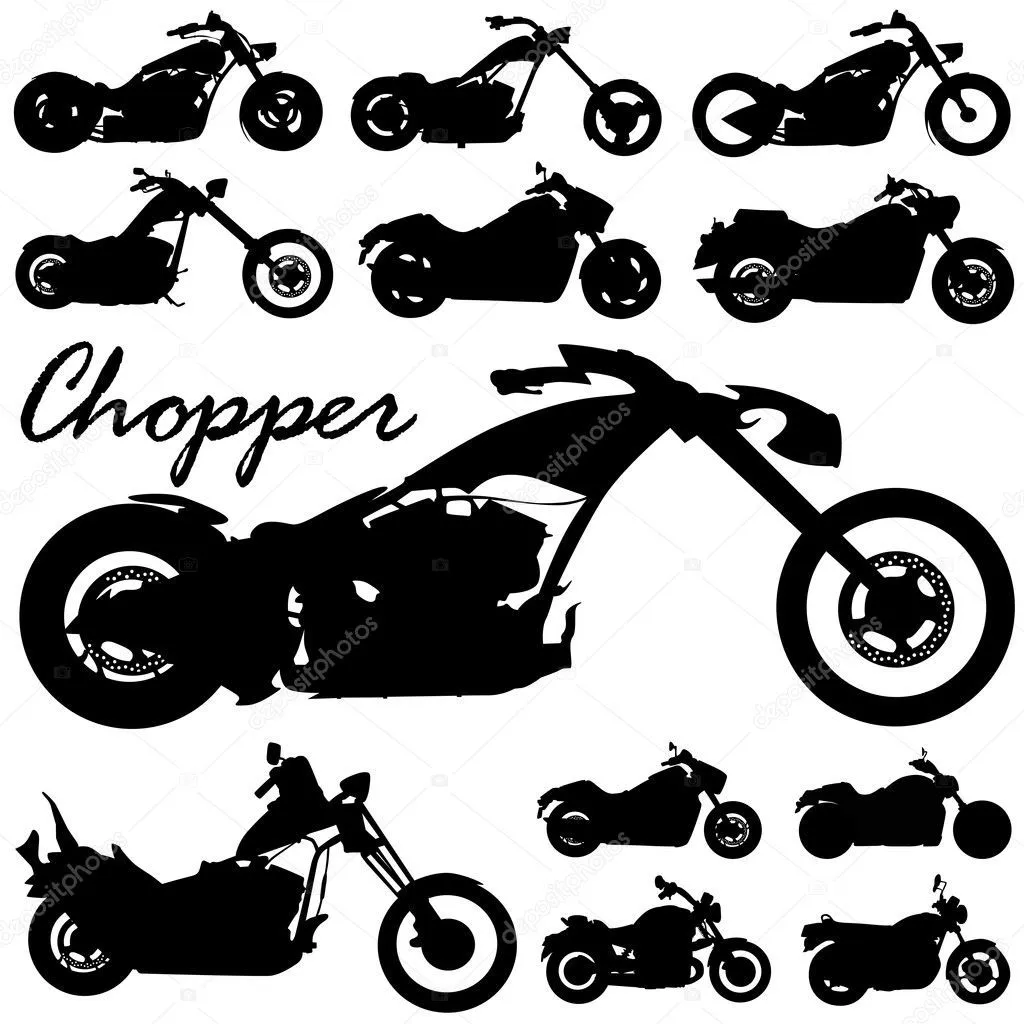 vector de moto Chopper — Vector stock © bogalo # vector de moto Chopper — Vector stock © bogalo #