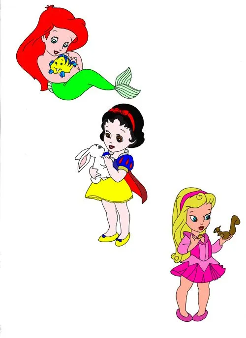 Princesas Disney bebés para imprimir - Imagui