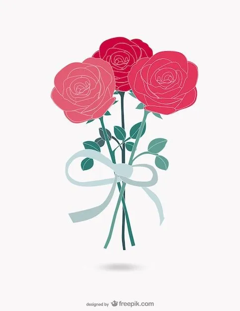 Vector de ramo de rosas | Descargar Vectores gratis