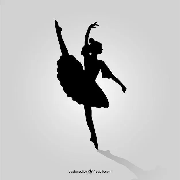 Vector silueta de bailarina de ballet | Descargar Vectores gratis