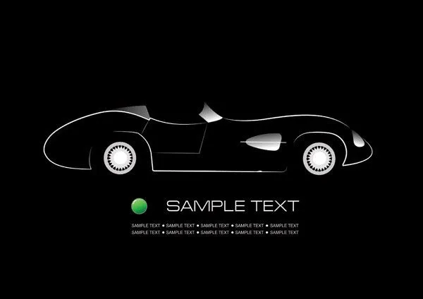 Vector silueta de coche -5 material Free Download