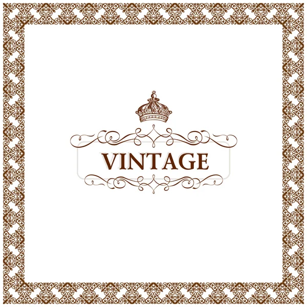 Vector vintage decoración marco ornamento floral — Vector stock ...