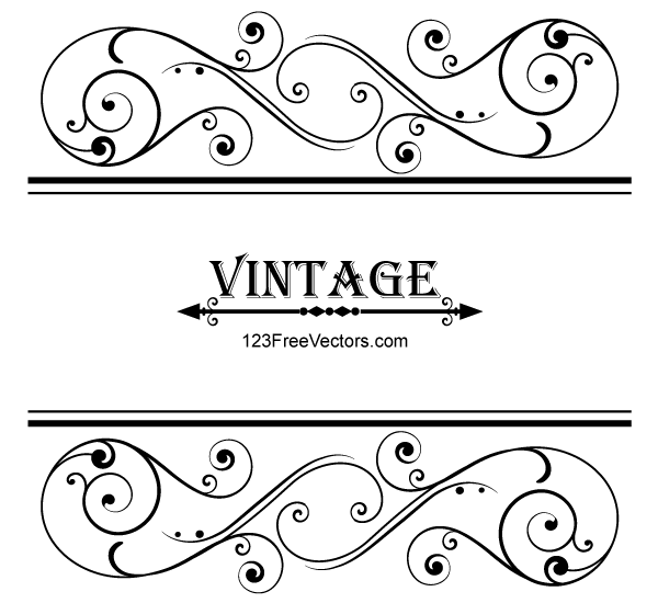 Vector Vintage marco Ornamental Floral Design, archivos ...