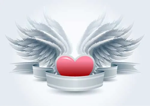 Corazón con alas -