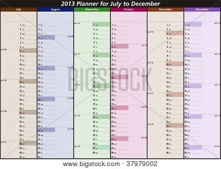 Vectores y fotos en stock de calendario 2013. Planificador para el ...