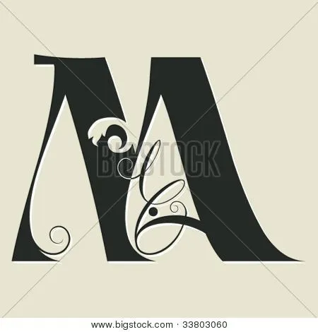 Vectores y fotos en stock de caligrafía letra M | Bigstock