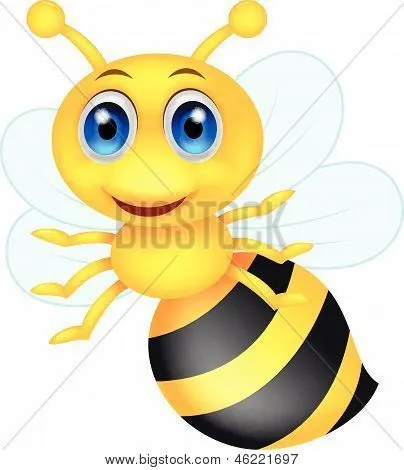 Vectores y fotos en stock de Caricatura lindo abeja | Bigstock