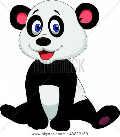 Oso panda bebé caricatura - Imagui