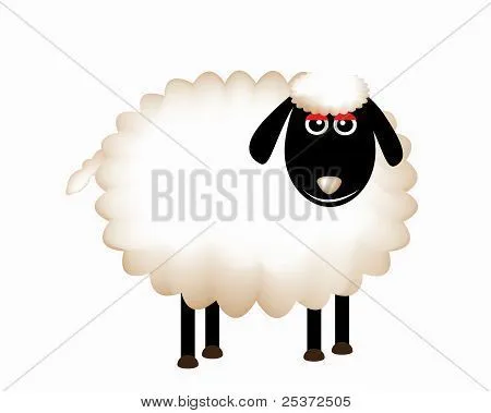Vectores y fotos en stock de Una caricatura de ovejas encantador ...