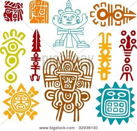Vectores y fotos en stock de Conjunto de Maya - símbolos | Bigstock