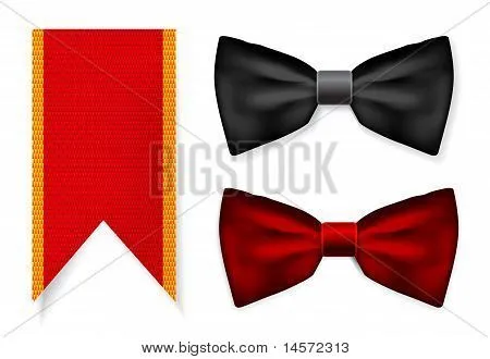 Vectores y fotos en stock de Corbata de moño y cinta roja | Bigstock