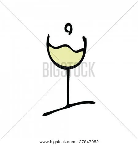 Vectores y fotos en stock de dibujo de una copa de vino blanco ...