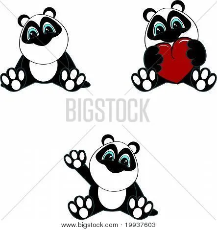 Vectores y fotos en stock de dibujos animados de bebé oso panda ...