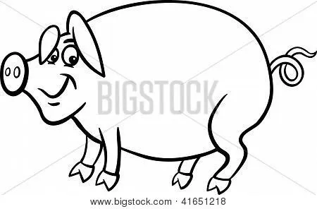 Vectores y fotos en stock de Dibujos animados de cerdo de granja ...