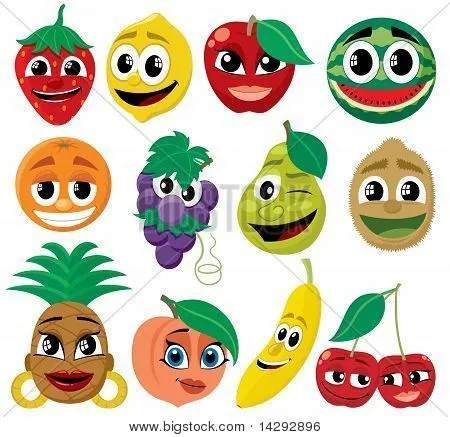 Vectores y fotos en stock de Dibujos animados de frutas | Bigstock
