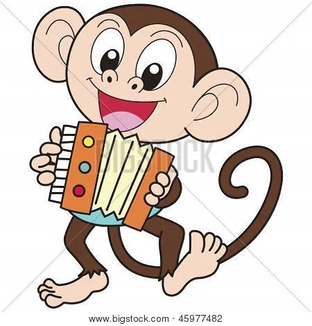 Vectores y fotos en stock de Dibujos animados mono jugando un ...