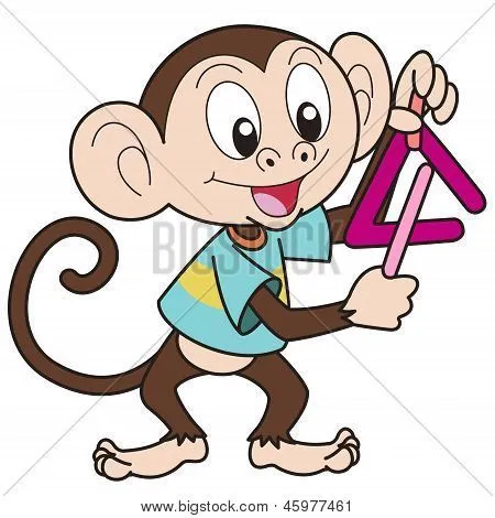 Vectores y fotos en stock de Dibujos animados mono jugando un ...