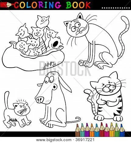 Vectores y fotos en stock de Gatos de dibujos animados para ...