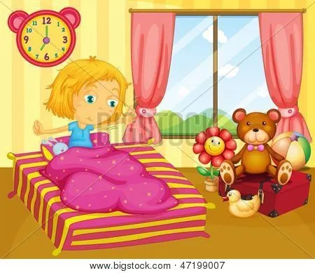 Un niño despertando de su cama - Imagui