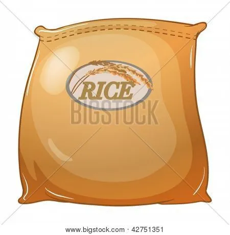 Vectores y fotos en stock de Ilustración de un saco de arroz en un ...