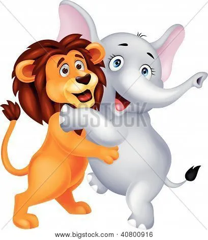 Vectores y fotos en stock de León y elefante abrazados | Bigstock