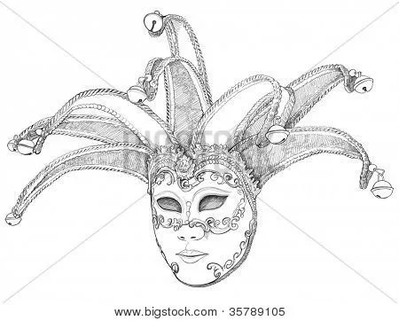 Vectores y fotos en stock de Máscara veneciana - dibujo vectorial ...