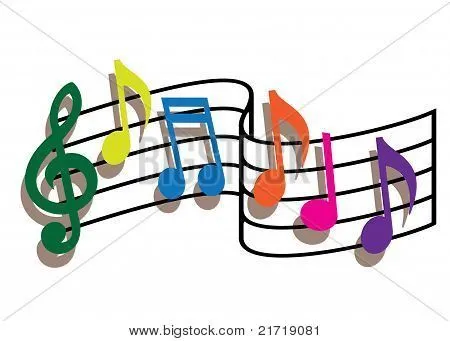 Vectores y fotos en stock de Notas musicales de colores | Bigstock