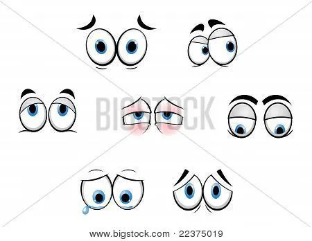 Vectores y fotos en stock de Ojos graciosos de dibujos animados ...