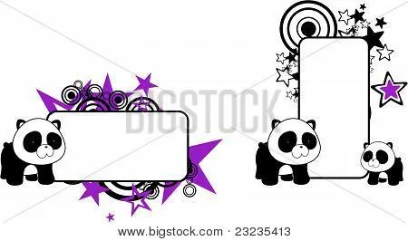 Vectores y fotos en stock de oso panda bebé dibujos animados ...